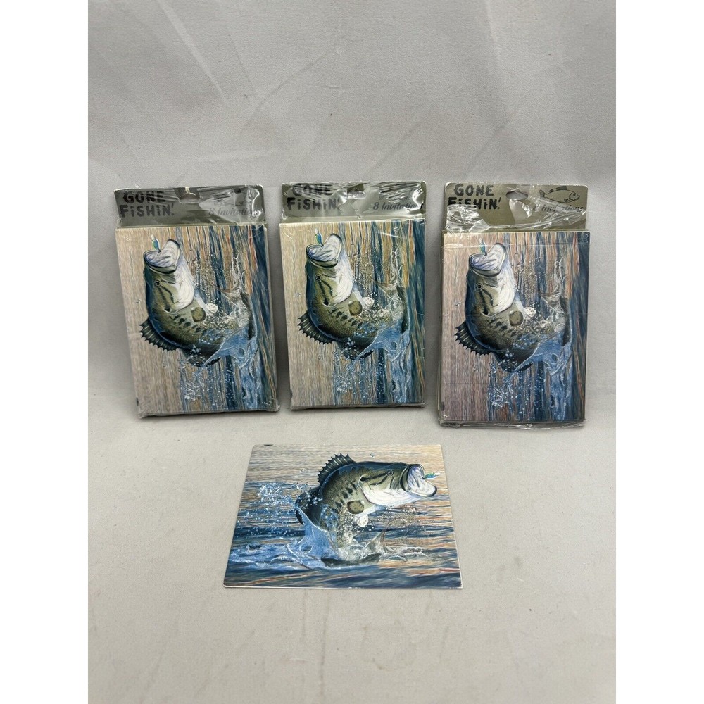 Gone Fishin Fishing Party Invitations Mens Invites Birthday Havercamp